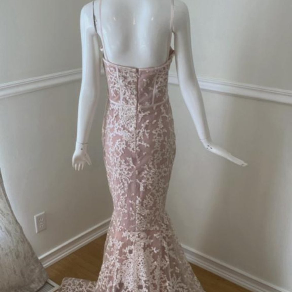 Portia and Scarlett Lace Embellished Mermaid Dress - Picture 6 of 9